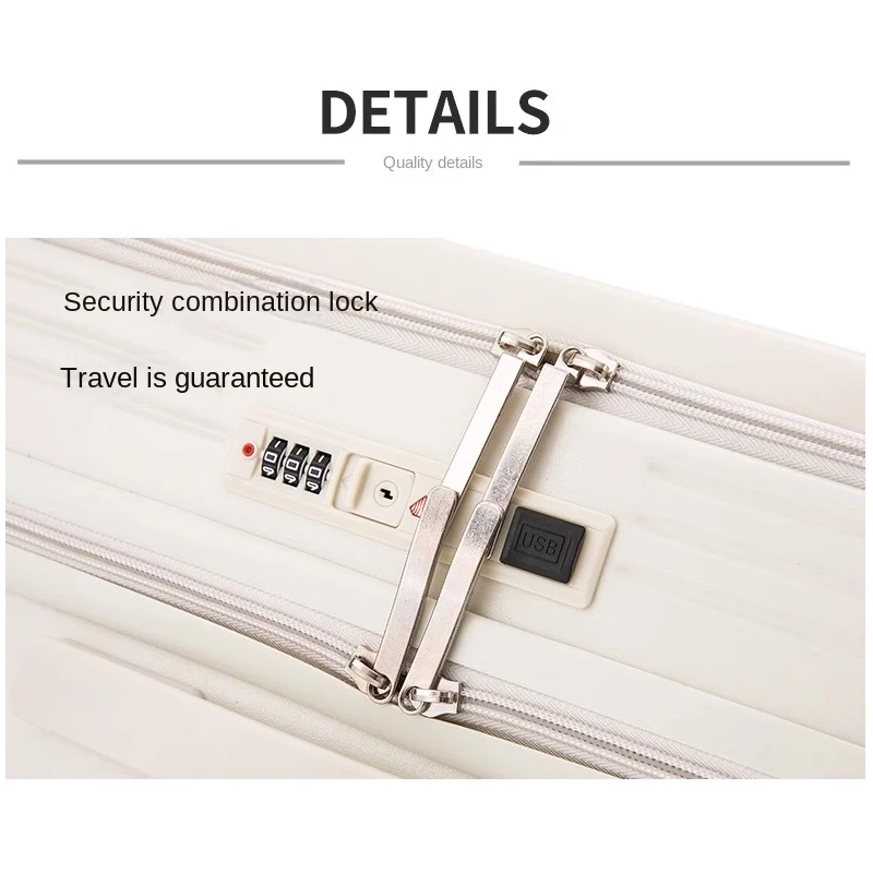 2024 new luggage Front Opening Large Capacity Multi-function Cup Holder Charging Port  Wide lever code Suitcase Silent Wheel