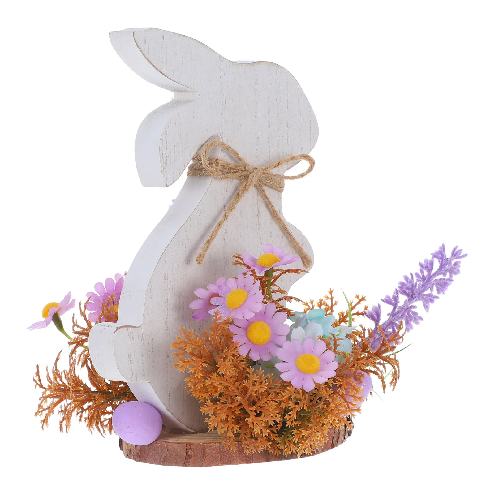 

Rabbit Desktop Decoration Easter Bunny Wooden Ornaments Table Rustic Handcrafted Style Holiday Display