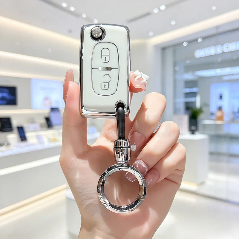2 3 Buttons for Citroen C-Crosser C3 C4 Picasso Berlingo Key Case Cover Case Keychain For Peugeot Partner Tepee 307 308 407 207