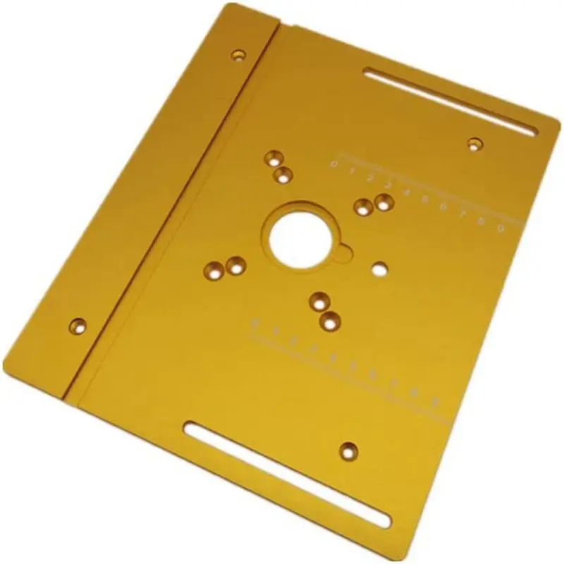 WORTHOWN-Upgrade Aluminium Router Table Insert Plate W/Miter Gauge And Tenon Gauge And Fence For Workbenches Wood Router Trimmer view 2