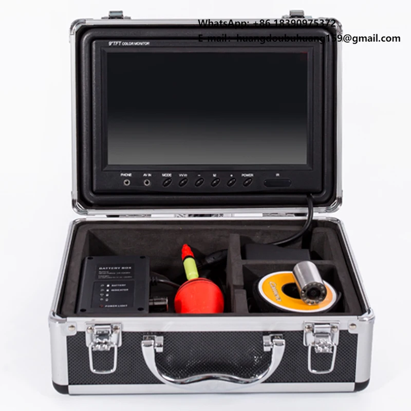 

9 Inch Motor 15M Cable Finder Stainless Steel Underwater Fishing Cera System 1000TVL HD Waterproof Ice Fishing Cara