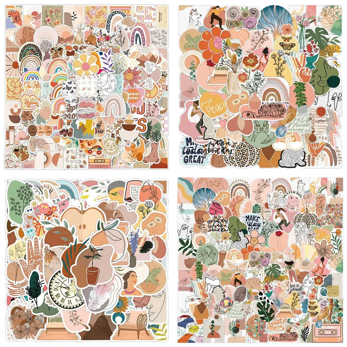 50/100 قطعة البوهيمي الكرتون الكتابة على الجدران ملصق سجل القصاصات Ins الرياح الجمالية الفن الأمتعة سيارة Diy بها بنفسك محمول الهاتف لاصقة تزيين #1