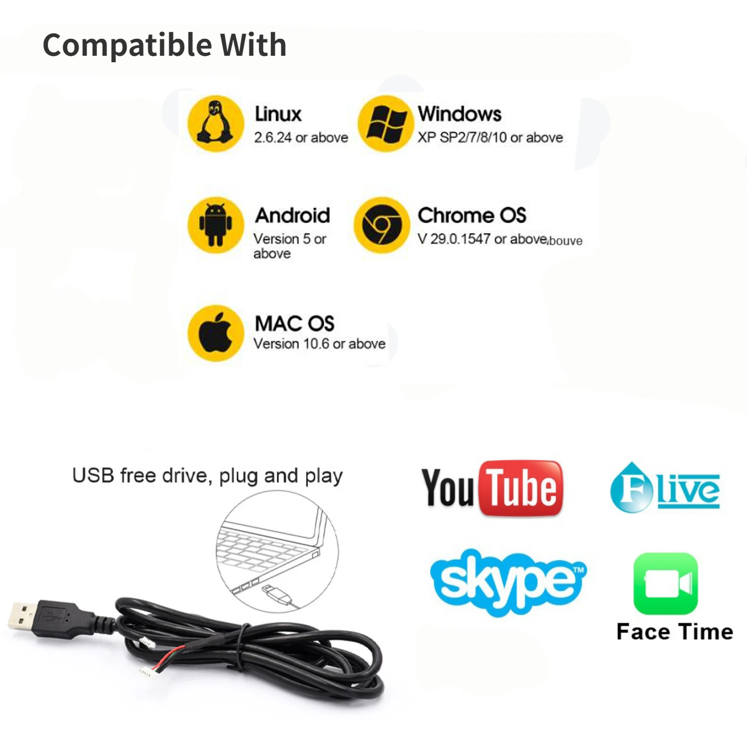 HD 4K Camera Module 25FPS,USB Plug And Play,IMX415 3840x2160 Webcam 8MP For Windows Android Linux  Raspberry Pie