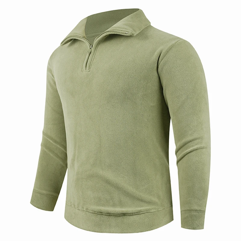 

Мужская двусторонняя вельветовая толстовка с воротником-стойкой на молнии, однотонная, повседневная, универсальная