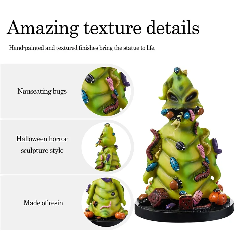 Halloween Resin Statue Decorations Horror Green Rotting Corpse Figurine Scary Ornaments for Living Room Porch Party Decor