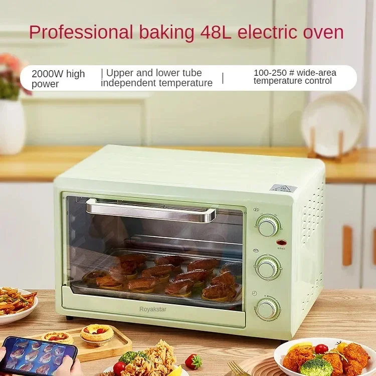 Electric oven 48L large capacity fully automatic multifunctional small pizza mini oven