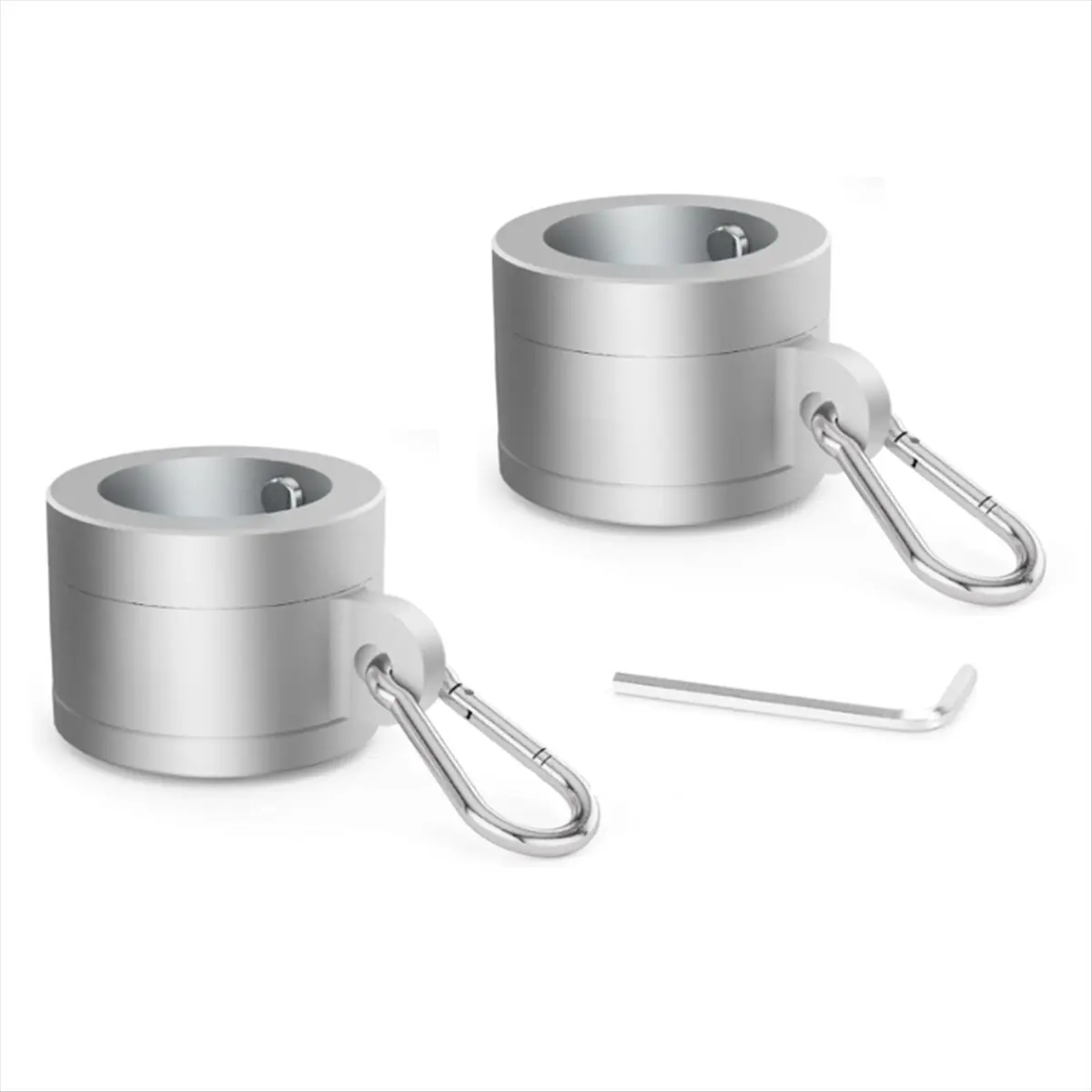 KSOL 1 Pair Aluminum Alloy Flag Pole Rings 1In, 360 Degree Rotating Flag Mounting Rings for 0.75-1.02 Inch Diameter Flagpole
