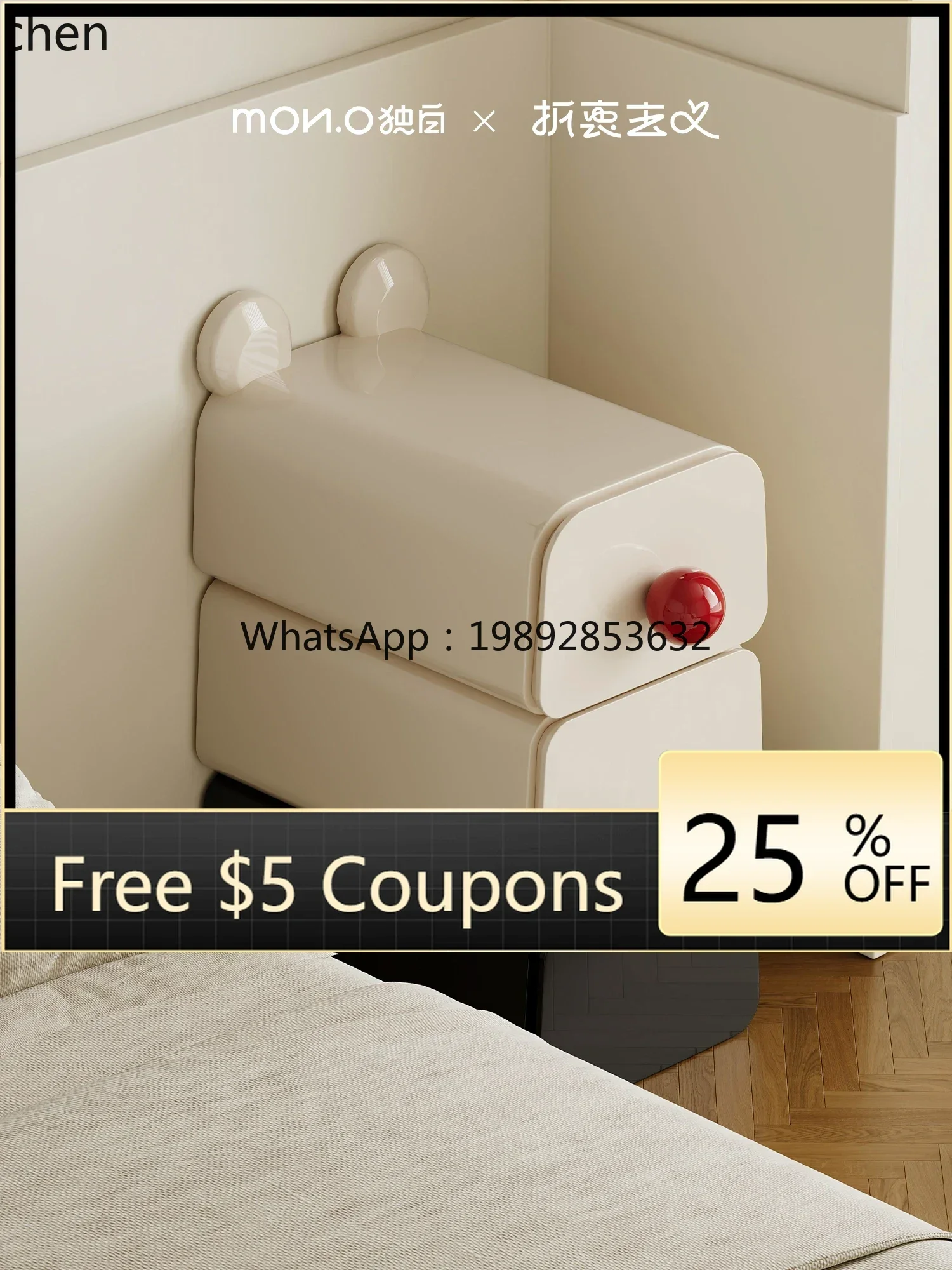 A1 ultra-narrow bedside tle crevice storage storage cinet cartoon dopamine home decoration accessories