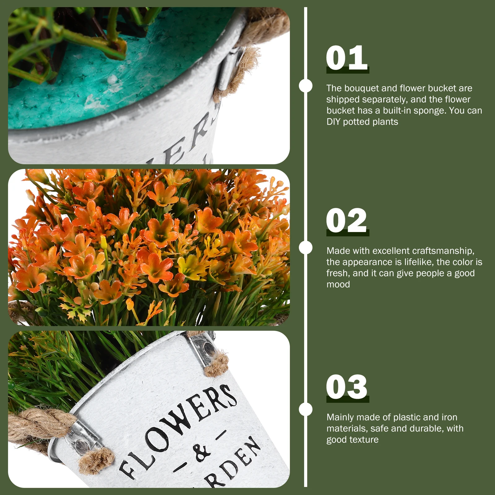 

1Pcs Decorative Flower Bonsai Vivid Small Simulated Potted Plant Ornament for Home Office Shop Hotel Natural Lifelike Decor