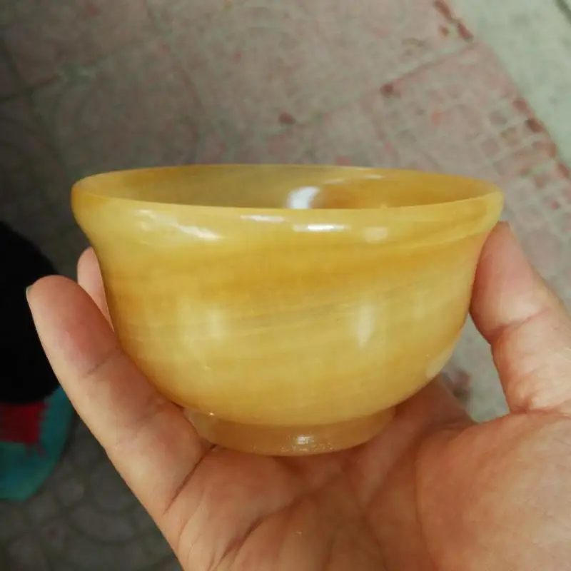 Natural Jade Teacup Minerals Stone Health Tea Bowl Gongfu Teaware Chinese Tea Ceremony Master Cup Kung Fu Teaset