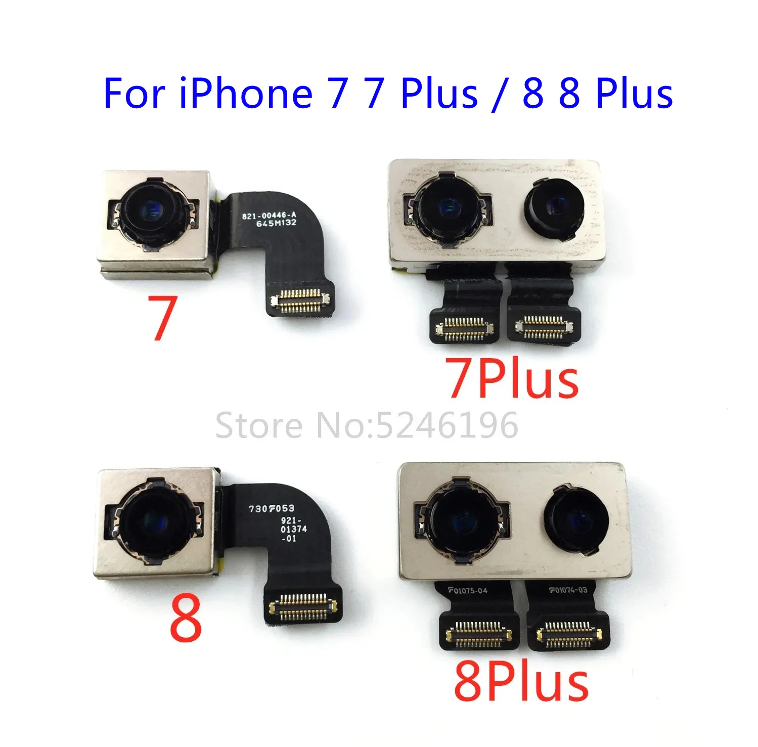 

1 шт. задний большой основной модуль задней камеры, гибкий кабель для iPhone 7, iPhone 7 Plus, iPhone 8, iPhone 8 Plus, замена детали.