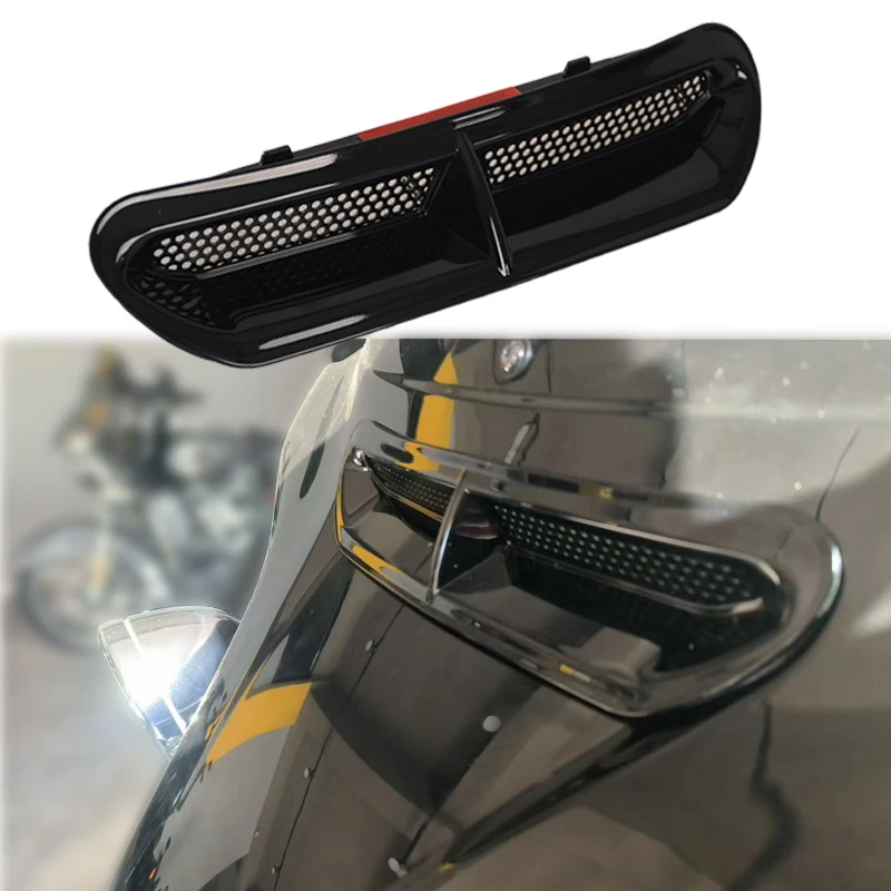 Motorcycle Accessories Black Headlight Fairing Vent Trim for Street Glide Ultra Limited 2014-2023