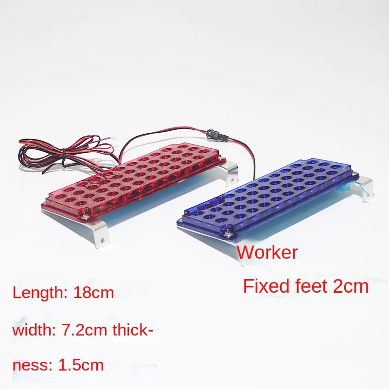 1 pair Ultra-thin sentry box flash light LED Car SUV Truc 12V 24V  Flash alternately  warning light barricade signal light Blue
