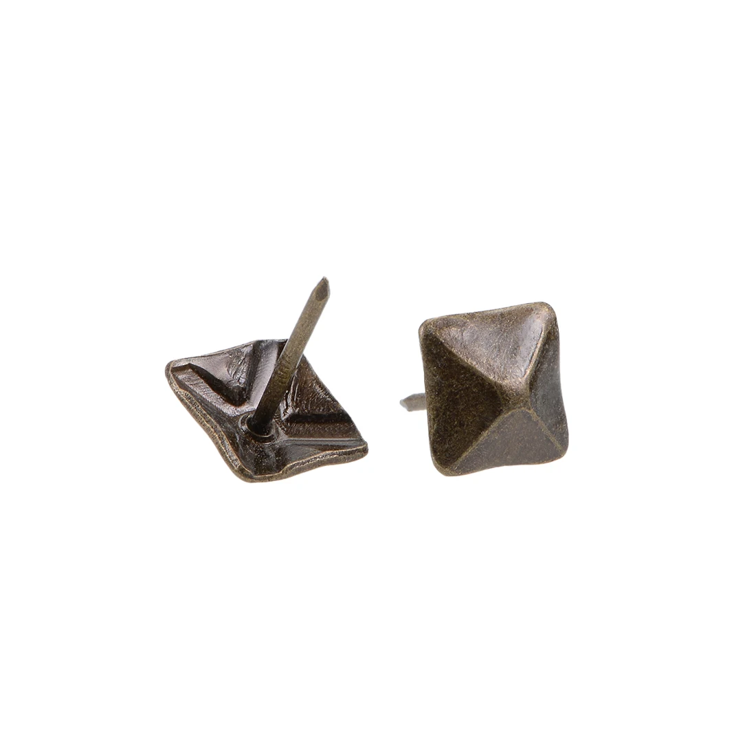 Uxcell 3-60pcs Upholstery Nails Tacks 12mm 18mm 30mm Square Head Antique Furniture Nails Pins Bronze Tone