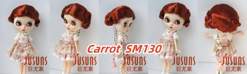 JD338 4-5' 5-6' 6-7' 7-8' 8-9' 9-10' Retro Monroe Wave Synthetic Mohair Doll Wigs 1/8 1/6 1/4 1/3 MSD SD DOD Blythes BJD Hair