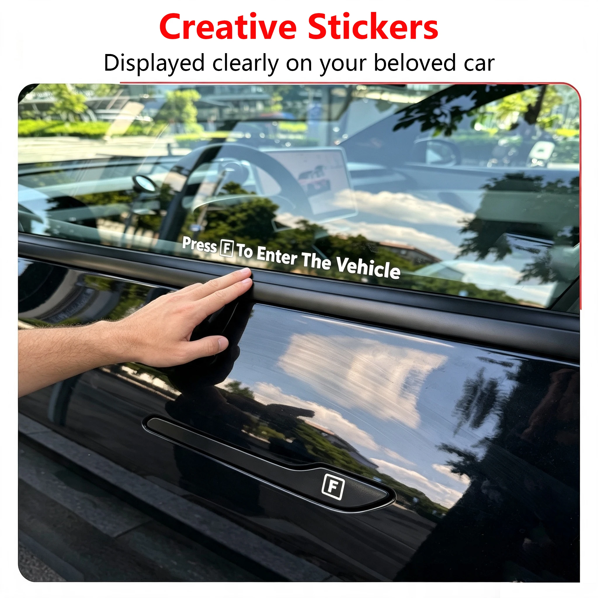 4Pcs Tips Car Stickers For Tesla Model Y Juniper 3 Highland Hidden Door Handle Reminder Decals Easy Install Auto Exterior Decor