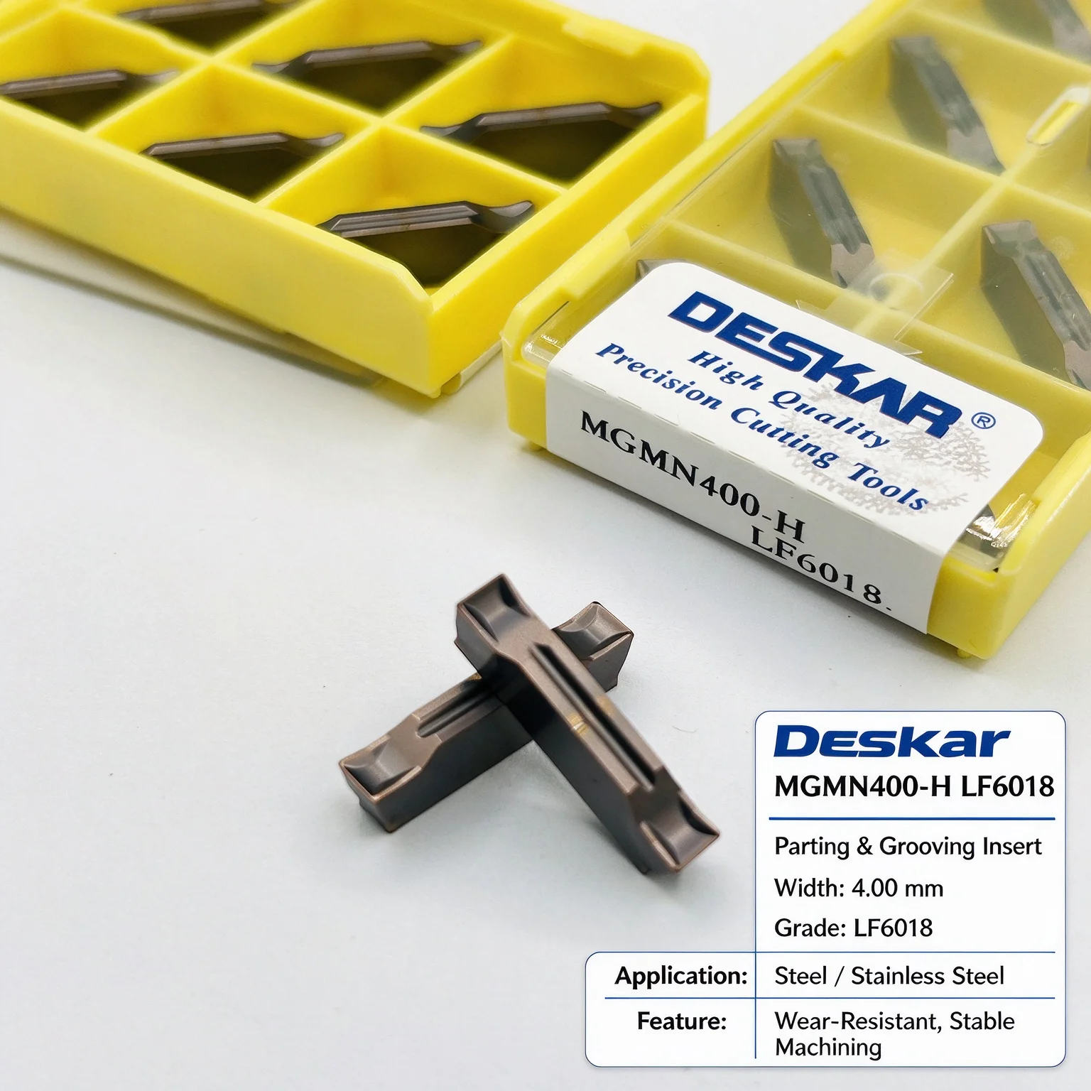 DESKAR MGMN600 MGMN500 MGMN400 MGMN300 MGMN250 MGMN200 MGMN150 LF6018 Carbide Insert MGMN Inserts 50PCS