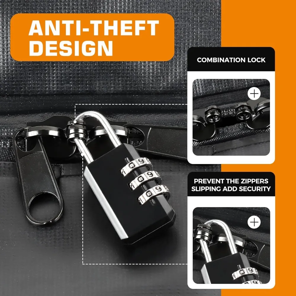 Waterdichte autodakzak van 20 kubieke voet met antislipmat, 8 riemen en 6 haken voor alle voertuigen