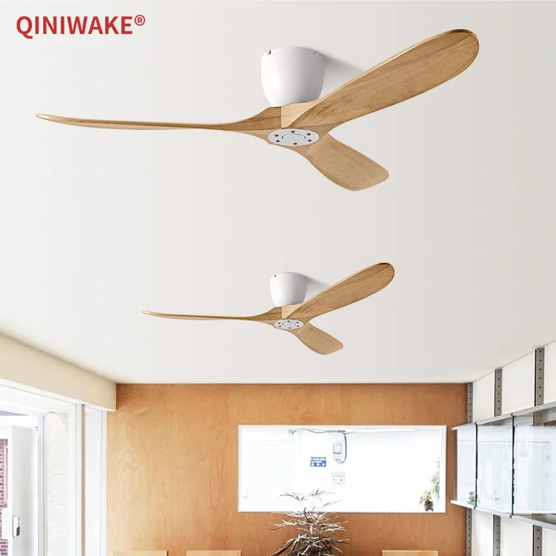 QINIWAKE 36/42/52/60/70 Inch Ceiling Fan Reversible Airflow Silent DC Motor for Living Room Dining Room Home Interior Decor
