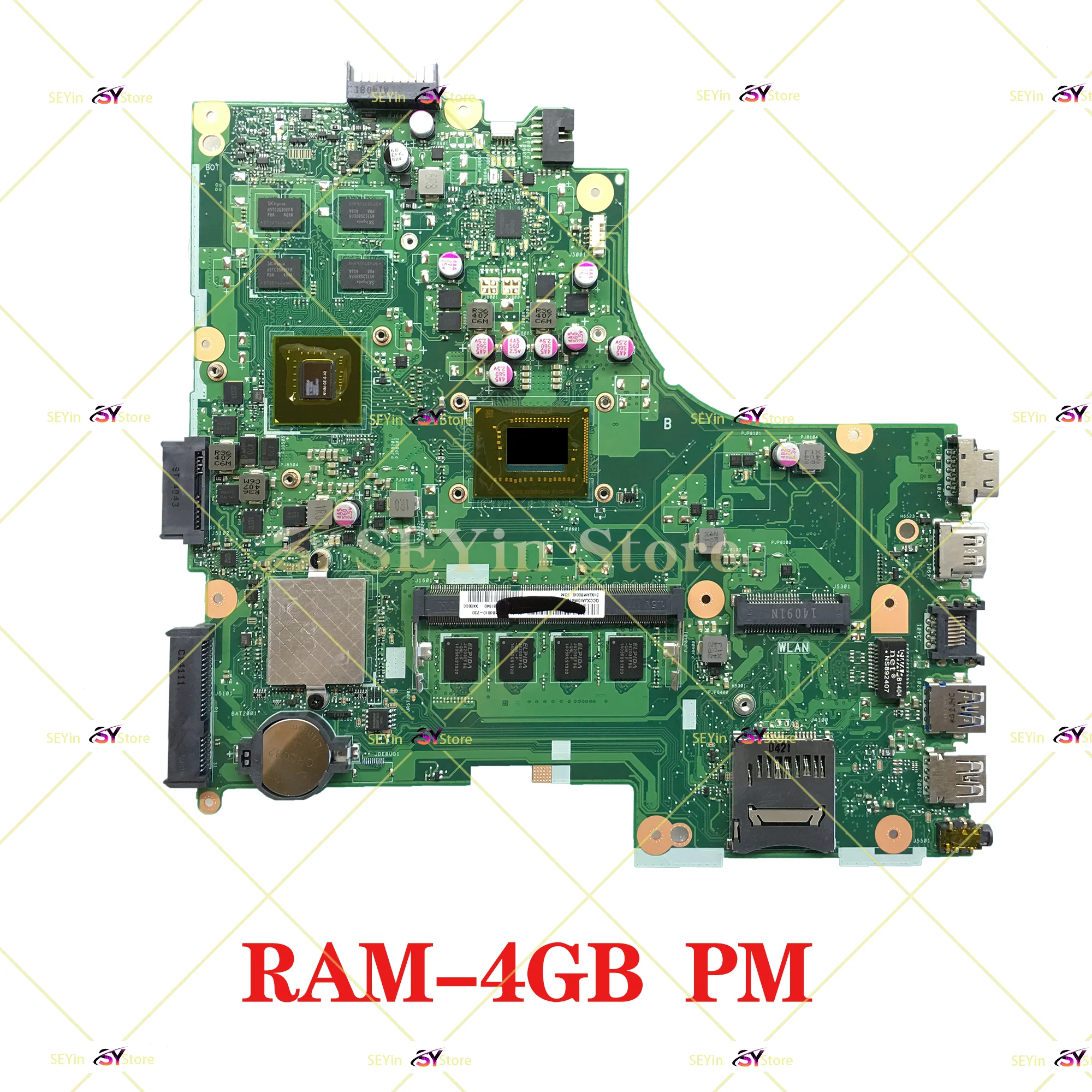 Mainboard X450CC X450C X450CA A450C K450C F450C Y481C W40C R409C Laptop Motherboard 1007U/2117U I3 I5 I7 3th 0GB/2GB/4GB