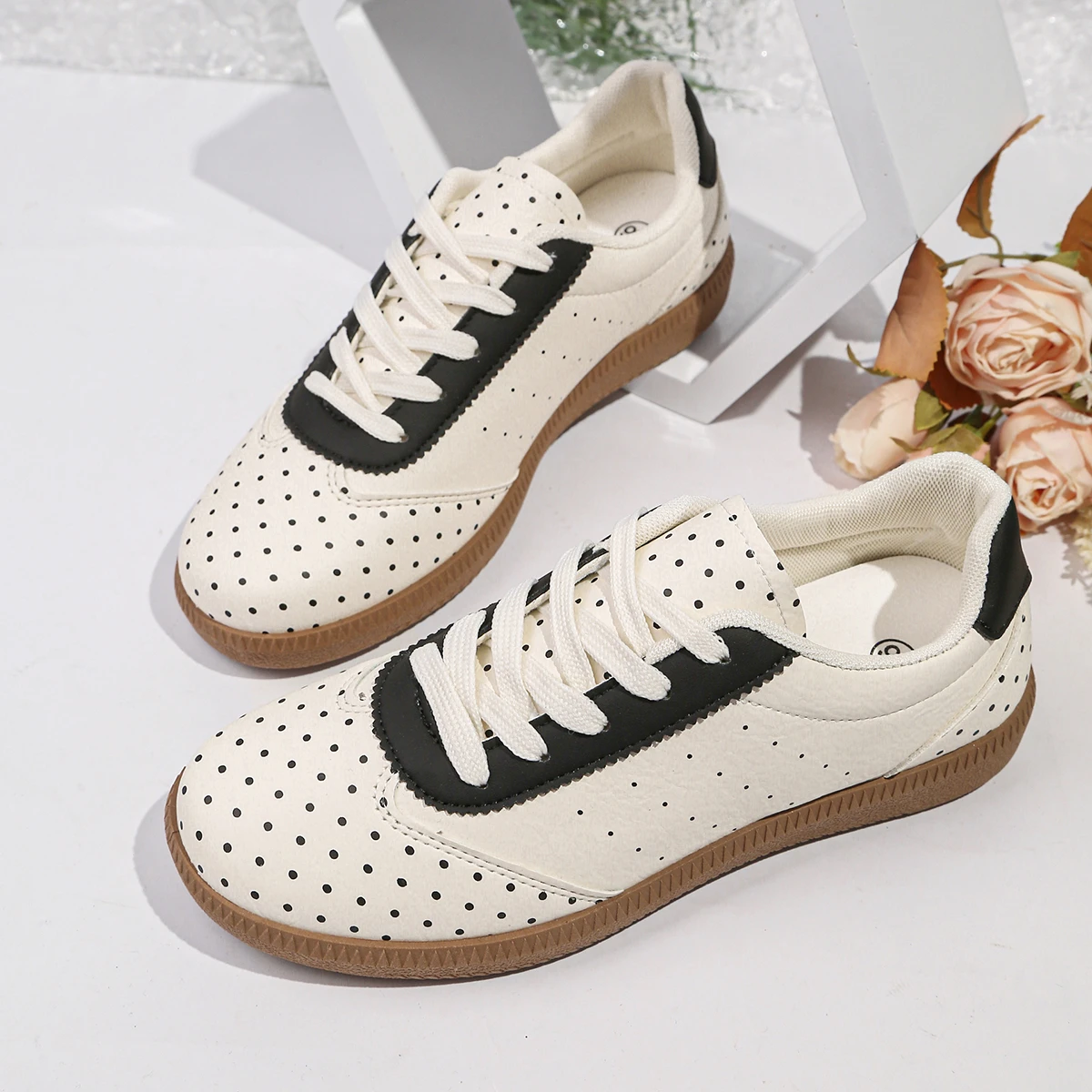 

Plus Size Shoes for Women 36-42 Spring Women Lace Up Platform Flats Non-slip Flats Zapatos De Mujer Breathability Sneakers Women