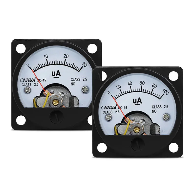 SO-45 DC AC Microampere Meter Pointer 30uA 50uA 100uA 200uA 300uA 500uA 1000uA Panel Meter