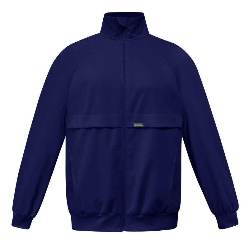 Unisex Stand Collar Long Sleeve Medical Tour Jacket, Suitable for Both Men and Women, with Built-in Pockets, Nurse Work Coat