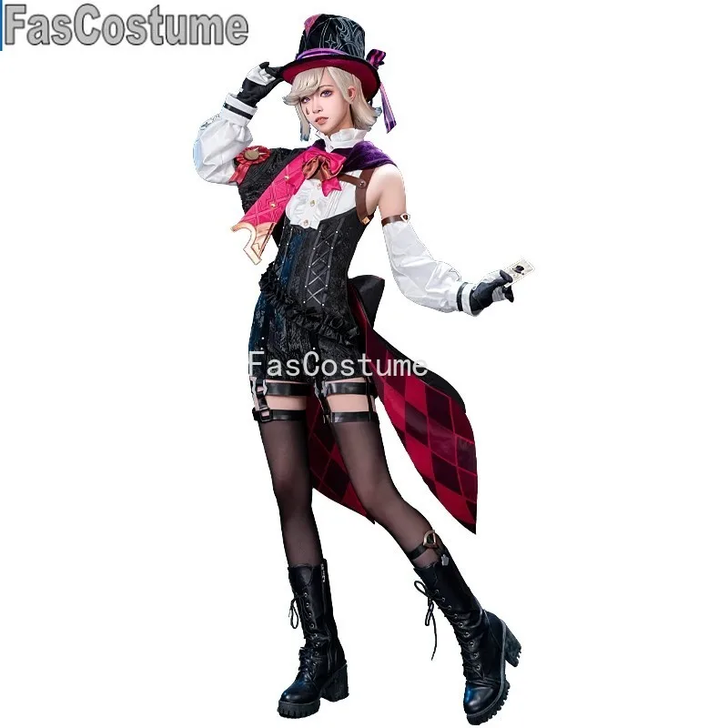 

2025 Genshin Impact Lyney Magician Game Suit Cosplay Costume Gorgeous Uniform Halloween Carnival Party Role Play Outfit