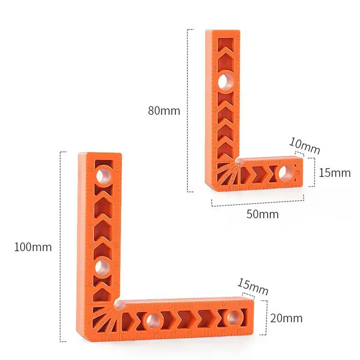 90 Degree Right Angle Auxiliary Positioner 4Inch Woodworking Tool Plastic Square Square Holder, 3Inch 4Inch, 16PCS