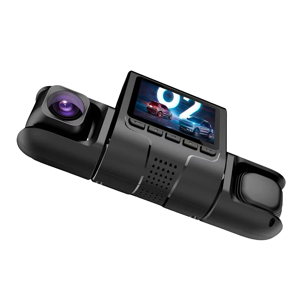 3 Lens Car DVR Dash Cam HD 1080P Dash Camera G-Sensor Auto Video Recorder 24H Parking Monitoring Dashcam Car Front Rear Camera