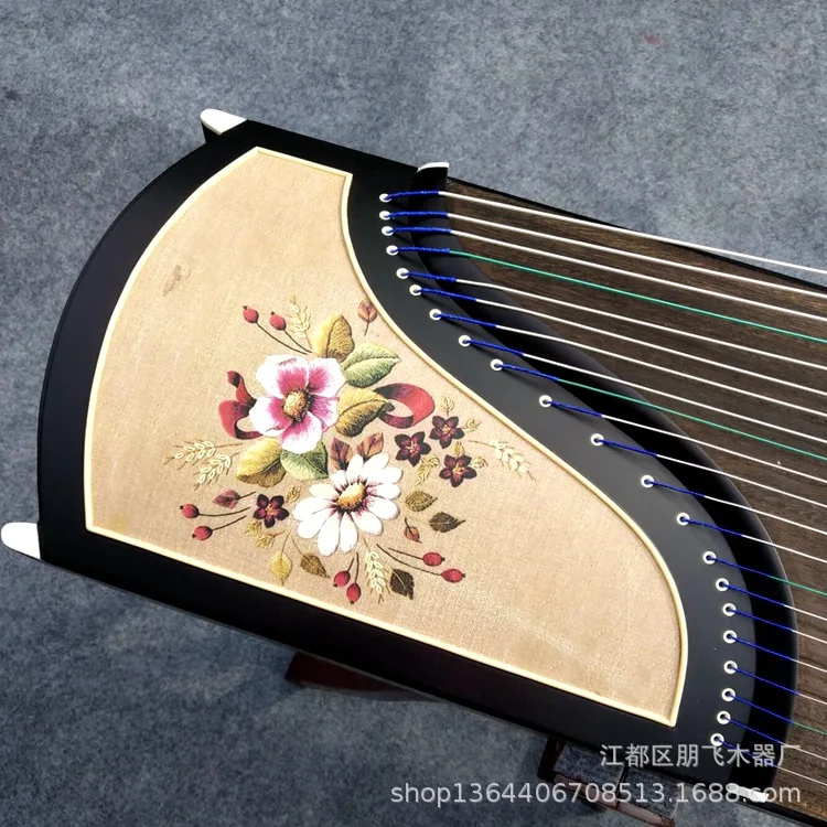 Hot-selling red sandalwood lotus pond moonlight guzheng, playing instrumentos musicais