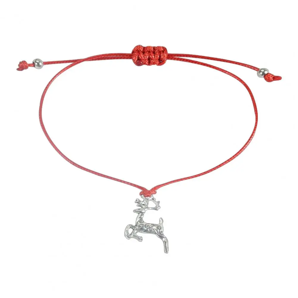 Adjustable Christmas Bracelet for Women Christmas Braided String Bracelet with Adjustable Fit Handmade Holiday Jewelry for Men