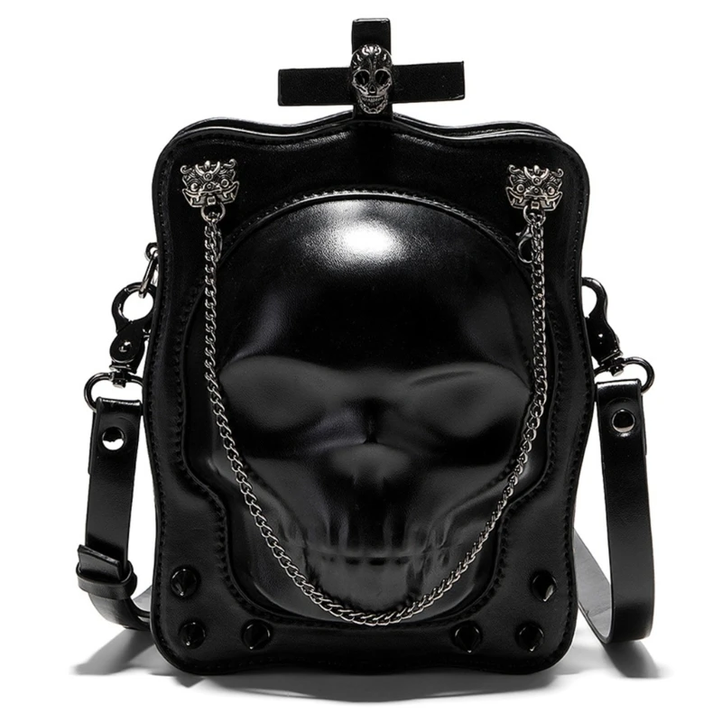 

Halloween Cross Skull Shape Cosplay Party Accessories Wallet High Quality Pu Leather Shoulder Crossbody Bag For Men And Women