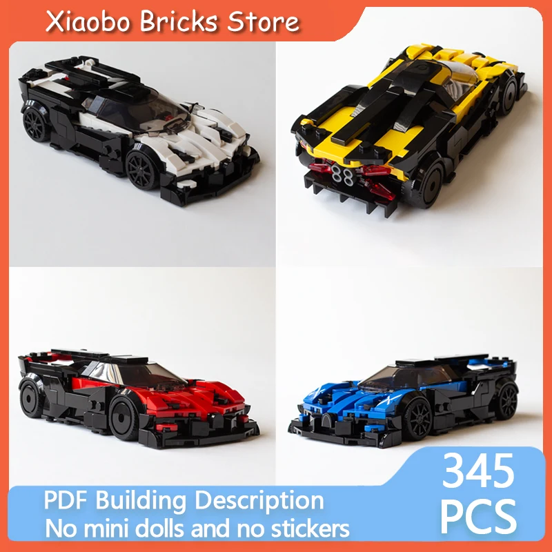 

City Car Model MOC Building Bricks Low-slung Super Sports Car Modular Technology Gifts Holiday Assemble Children Toys Suit