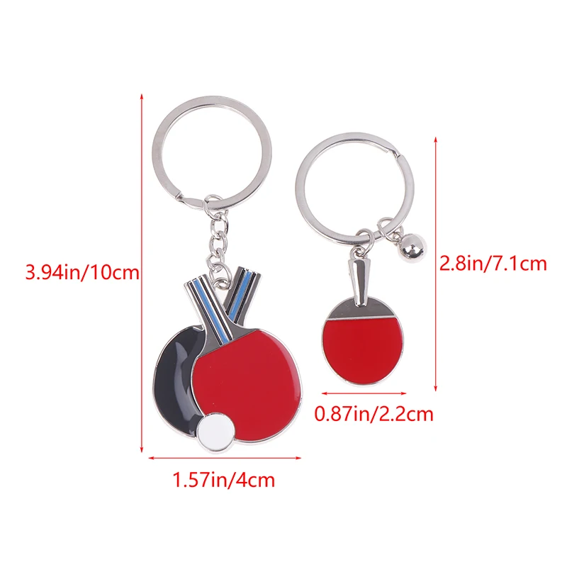 Cute Mini Table Tennis Racket Keychain Sport Ping Pong Paddle Pendant Keyring For Men Women Backpack Car Ornament