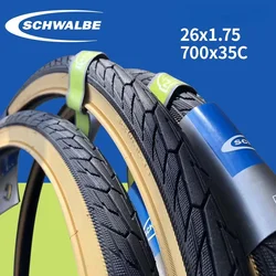 SCHWALBE Mountain Bike Tire 26*1.75 700 * 35C Yellow Side Tire Road MTB Tire Retro Tire