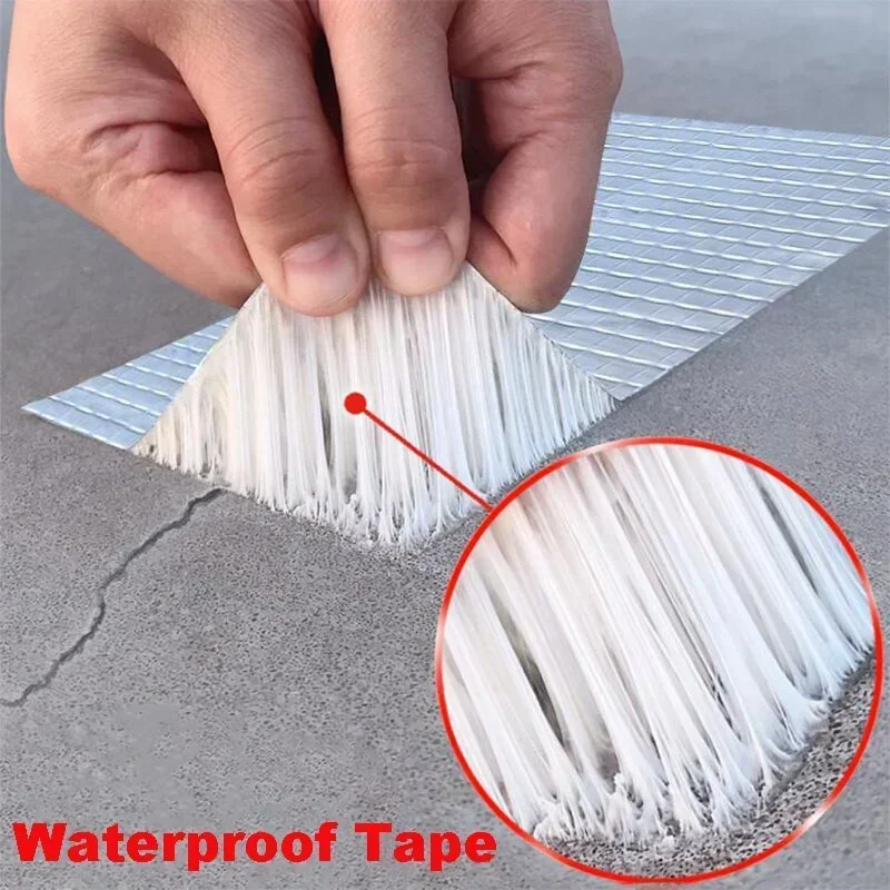 Aluminum Foil Butyl Sealing Tape Super Waterproof Sealers Adhesive Sealant Wall Crack Stop Leaks Roof Pipe Repair Duct Fix Tape