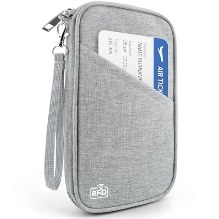 

Passport Holder Family RFID Travel Document Organizer for Women Waterproof Passport Wallet Men Portable Case for Cards, Boardin