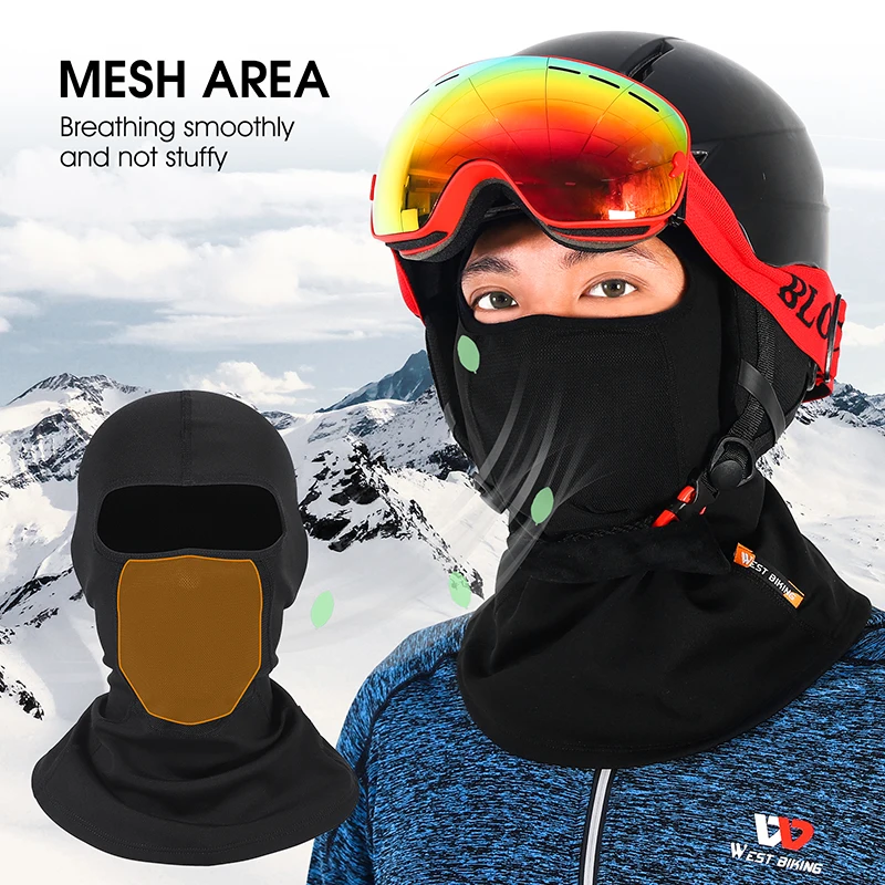 Topi Bersepeda Hangat Musim Dingin Bersepeda Barat Syal Olahraga Leher Balaclava Sepeda Jalanan MTB Penutup Kepala Lari Motor Ski Luar Ruangan Topi Sepeda