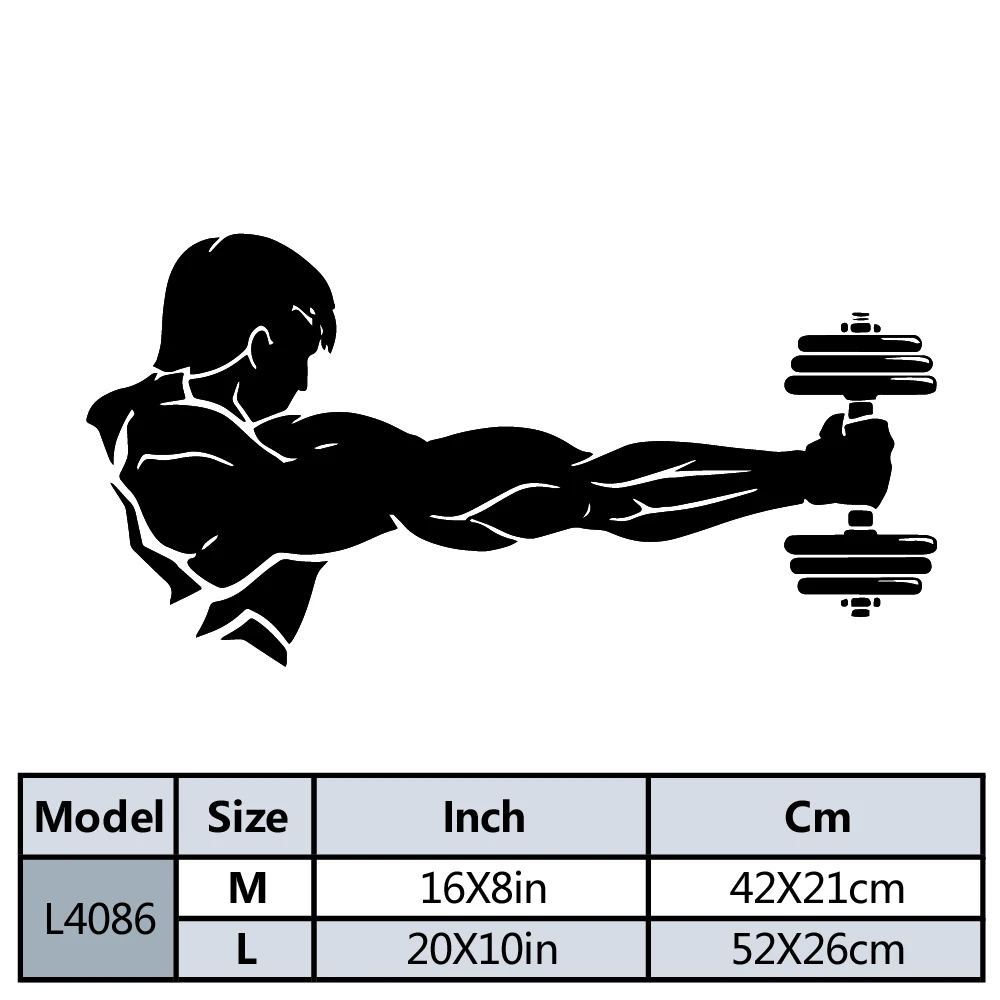 Fitness Home Decor Vinyl Wall Stickers For Gym Decoration Accessories Murals