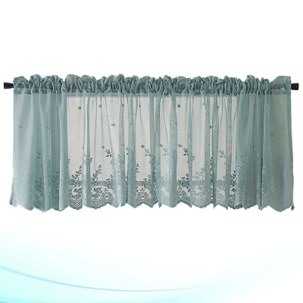 

Short Lace Curtain 130X41Cm White Curtain For Kitchen Room Balcony Decor Sun Proof Lightweight