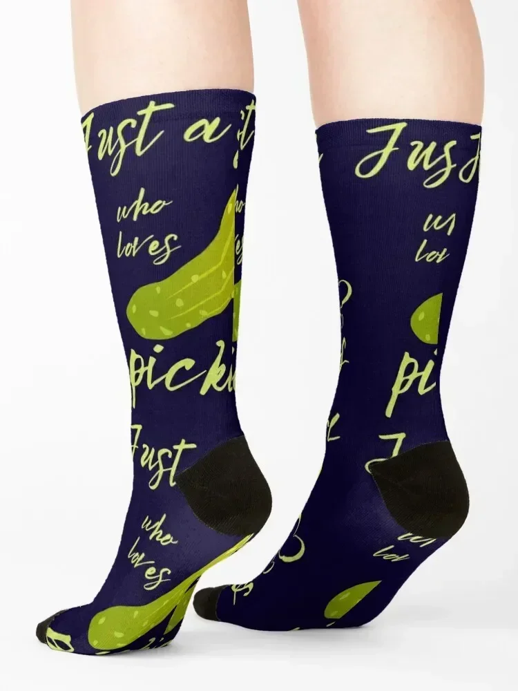 Just a girl who loves pickles Socks new year Toe sports man christmas stocking Boy Child Socks Women's
