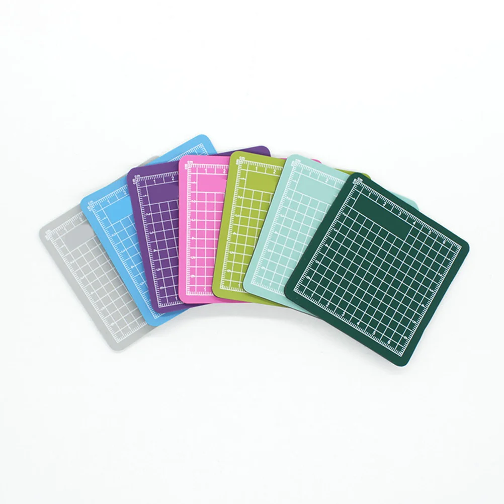 8x8cm Mint Green PVC Self-Recovery Cutting Mat Reversible with Measurement Lines for Sewing Machine Accessories