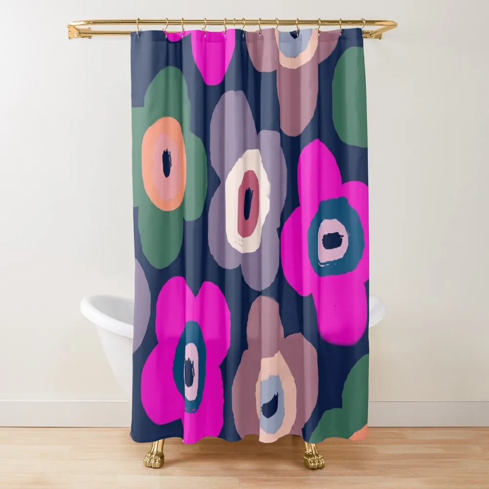 

Iconic Modern Scandinavian Floral Pattern in Spring Colors Shower Curtain Bathroom Decor Elegant Bathroom Curtain
