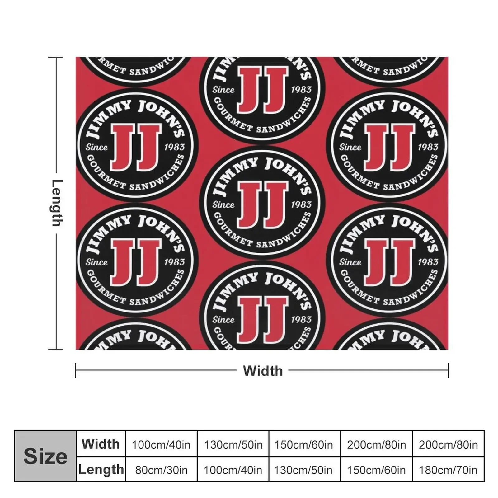 Resto Sandwich Jimmy John's Throw Blanket Sofa Quilt Blankets Sofas Of Decoration Travel Soft Plush Plaid Blankets