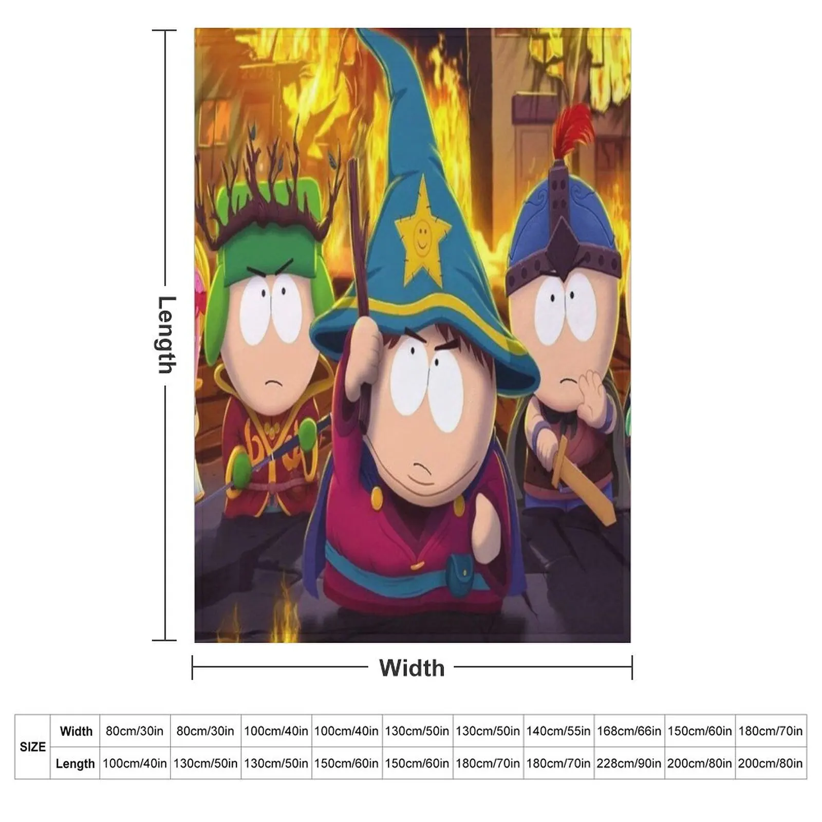 SouthPark Wizards Throw Blanket blankets ands Heavy Fashion Sofas Blankets