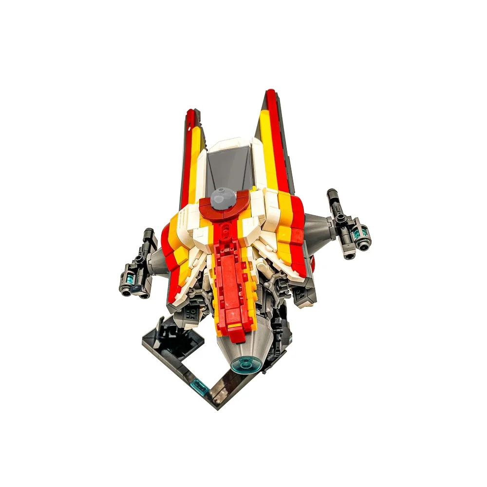 MOC Ayy Gida's M52X Starfighter Model Building Blocks Space War Spaceship Military Flying Battleship Architecture Brick Toy Gift