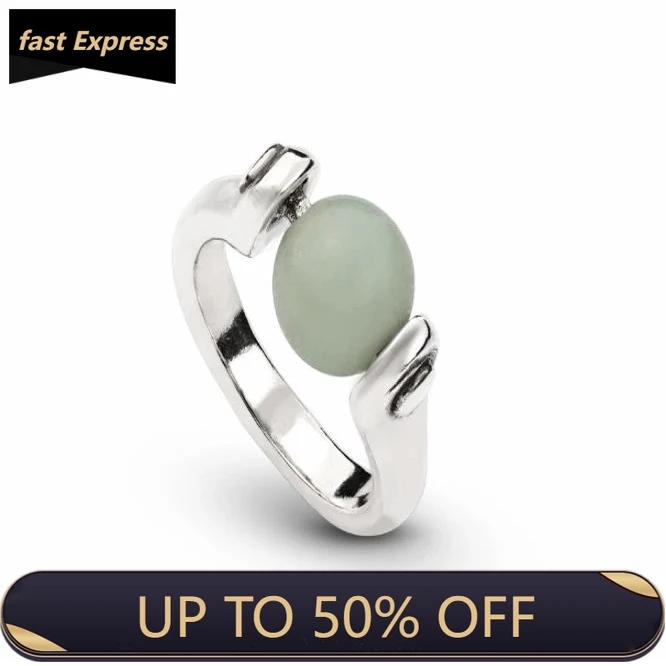 

Женское кольцо с зеленым жемчугом, уникальное круглое кольцо с зеленым жемчугом, подарок на день Святого Валентина, 2024