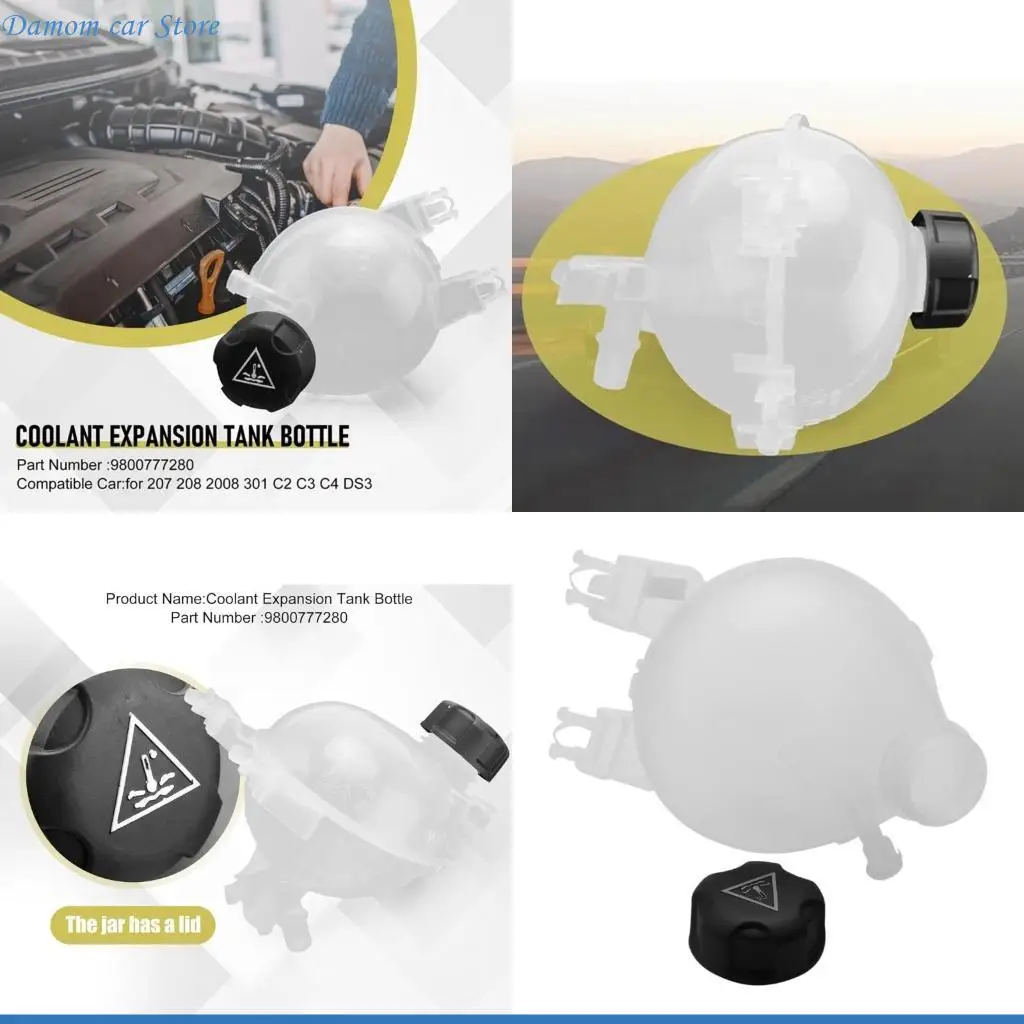 

A2UC High Efficiency Radiator Expansion Tanks Container Bottle Ensuring Stable Engine Operation for 207 208 2008 301 C2 DS3