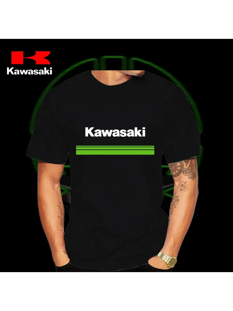 AliExpress Hot Selling Kawasaki Motorcycle T-Shirt 2026 Summer New Arrivals Motorcycle Jersey Outdoor Training Men's Cycling Apparel Tops